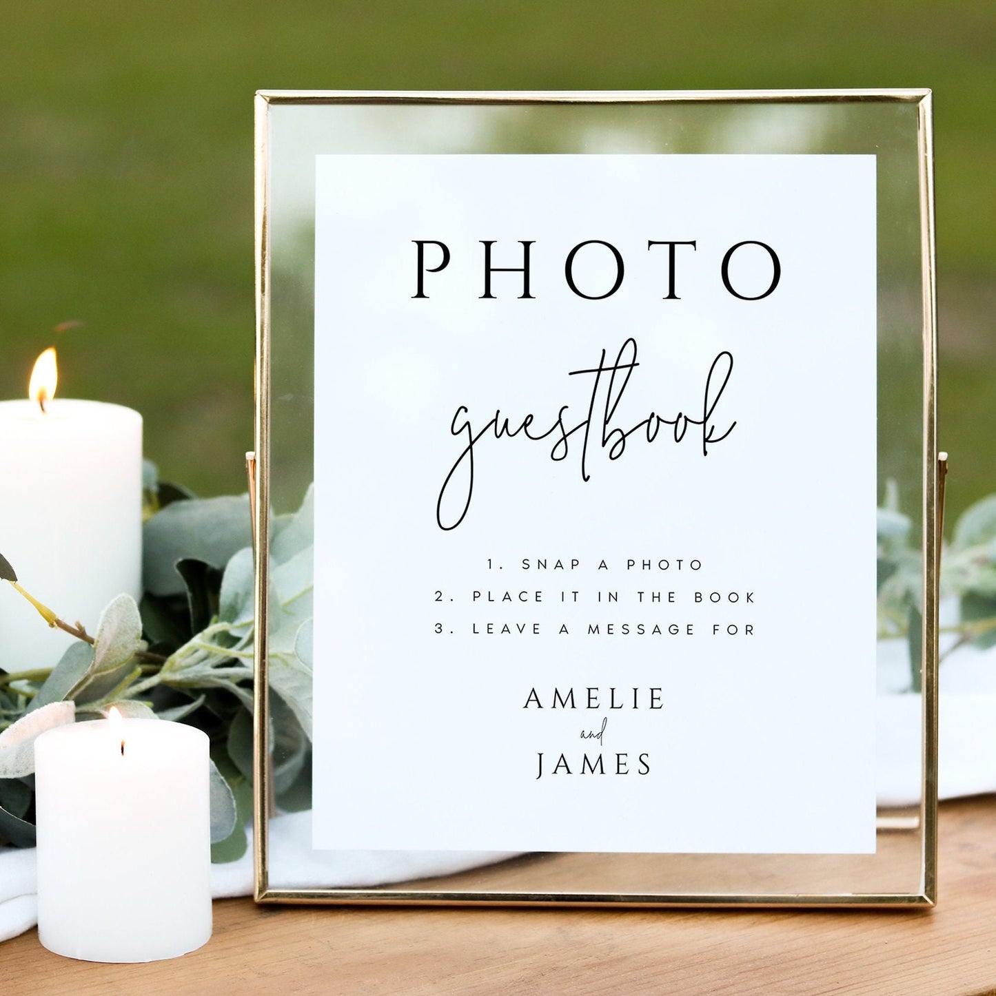 Amelie Photo Guestbook Sign Template