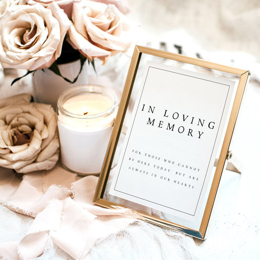 Danielle In Loving Memory Sign Template