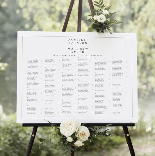 Danielle Minimalist Seating Chart Template