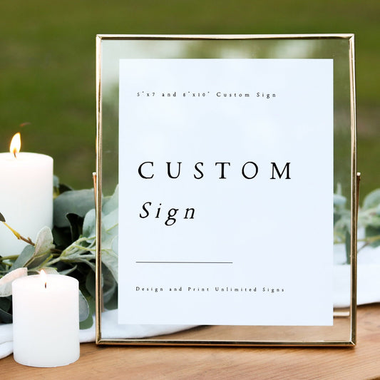 Cate Modern Wedding Sign Template