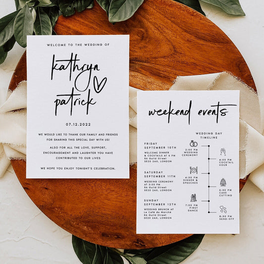 Kathryn Modern Welcome Letter & Timeline Template