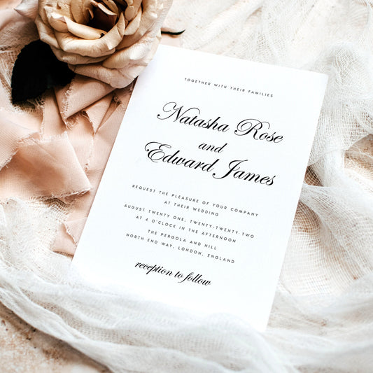 Natasha Classic Wedding Invitation Template