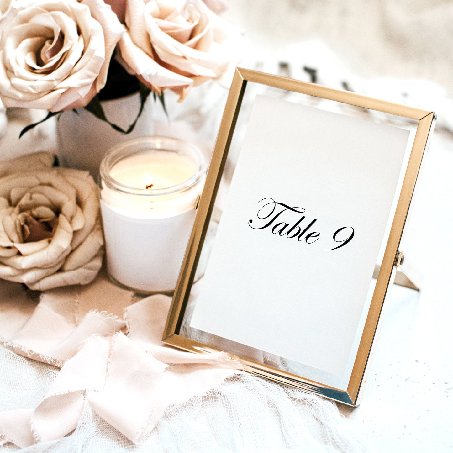 Natasha Classic Wedding Table Number Template