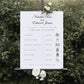 Natasha Script Wedding Order of Events Timeline Sign Template