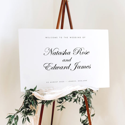 Natasha Wedding Welcome Sign Template