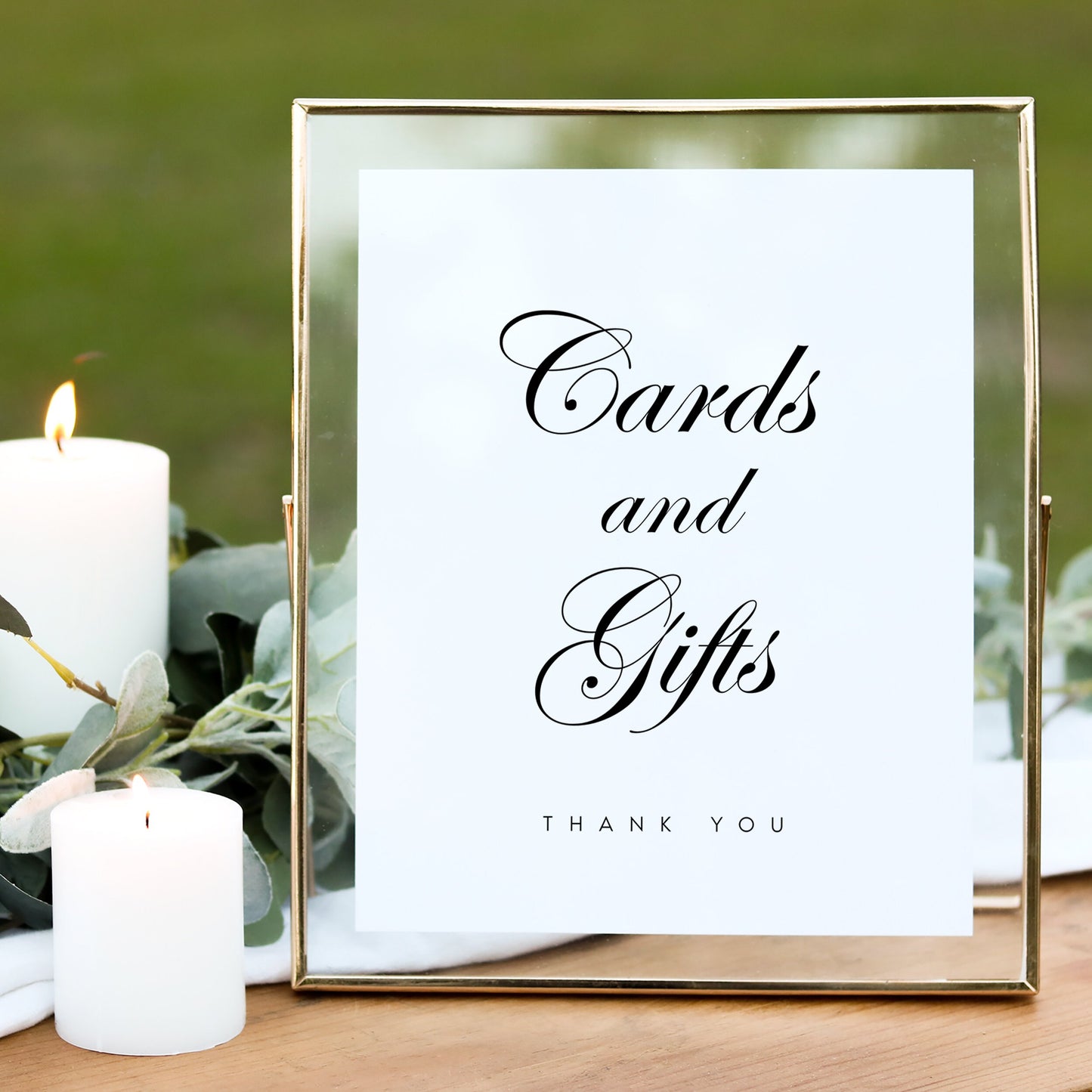 Natasha Wedding Cards and Gifts Sign Template