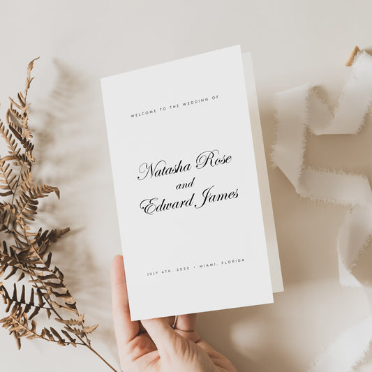 Natasha Classic Wedding Program Template