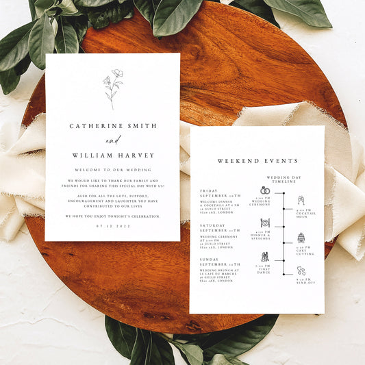 Catherine Botanical Welcome Letter & Timeline Template