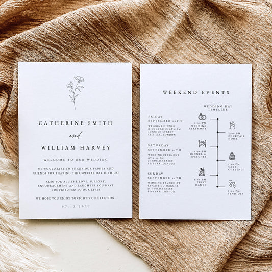 Catherine Botanical Welcome Letter & Timeline Template