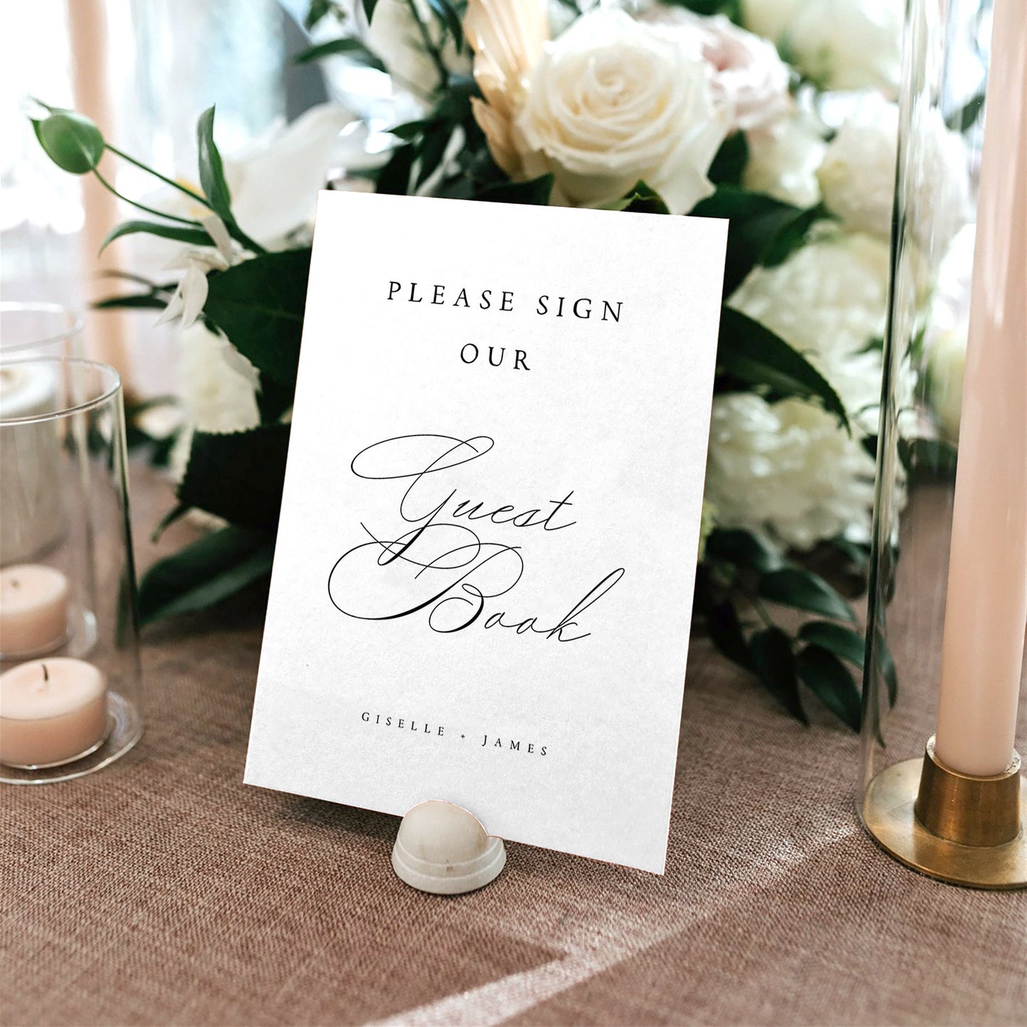 Giselle Wedding Guestbook Sign Template