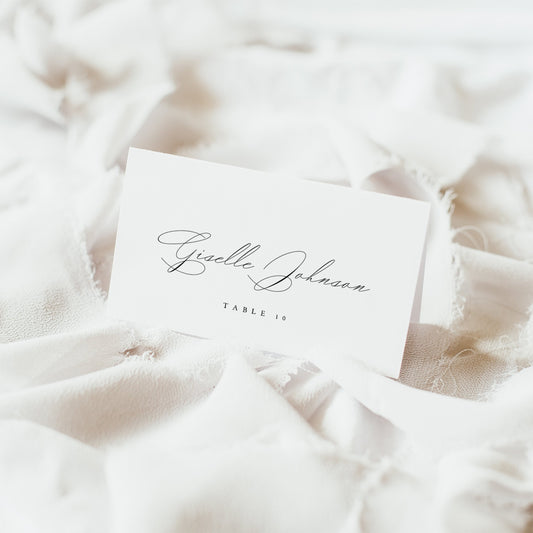 Giselle CALLIGRAPHY Wedding Place Cards Template