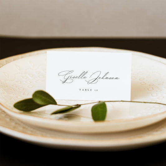 Giselle CALLIGRAPHY Wedding Place Cards Template