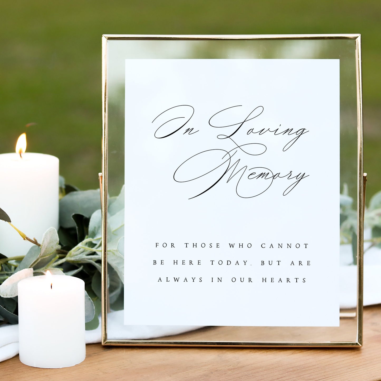 Giselle In Loving Memory Sign Template