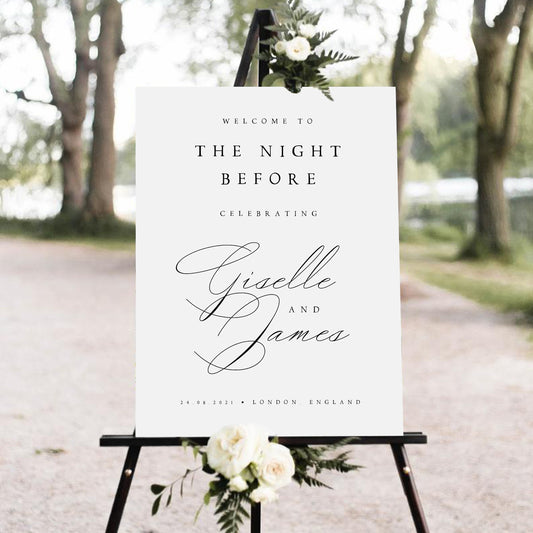 Giselle Rehearsal Dinner Welcome Sign Template