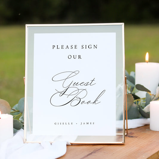 Giselle Wedding Guestbook Sign Template