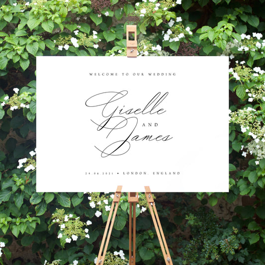 Giselle Wedding Welcome Sign Template