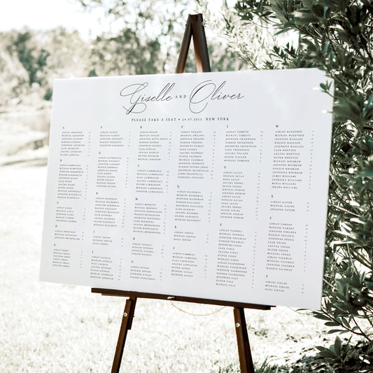 Giselle Wedding Seating Plan Template