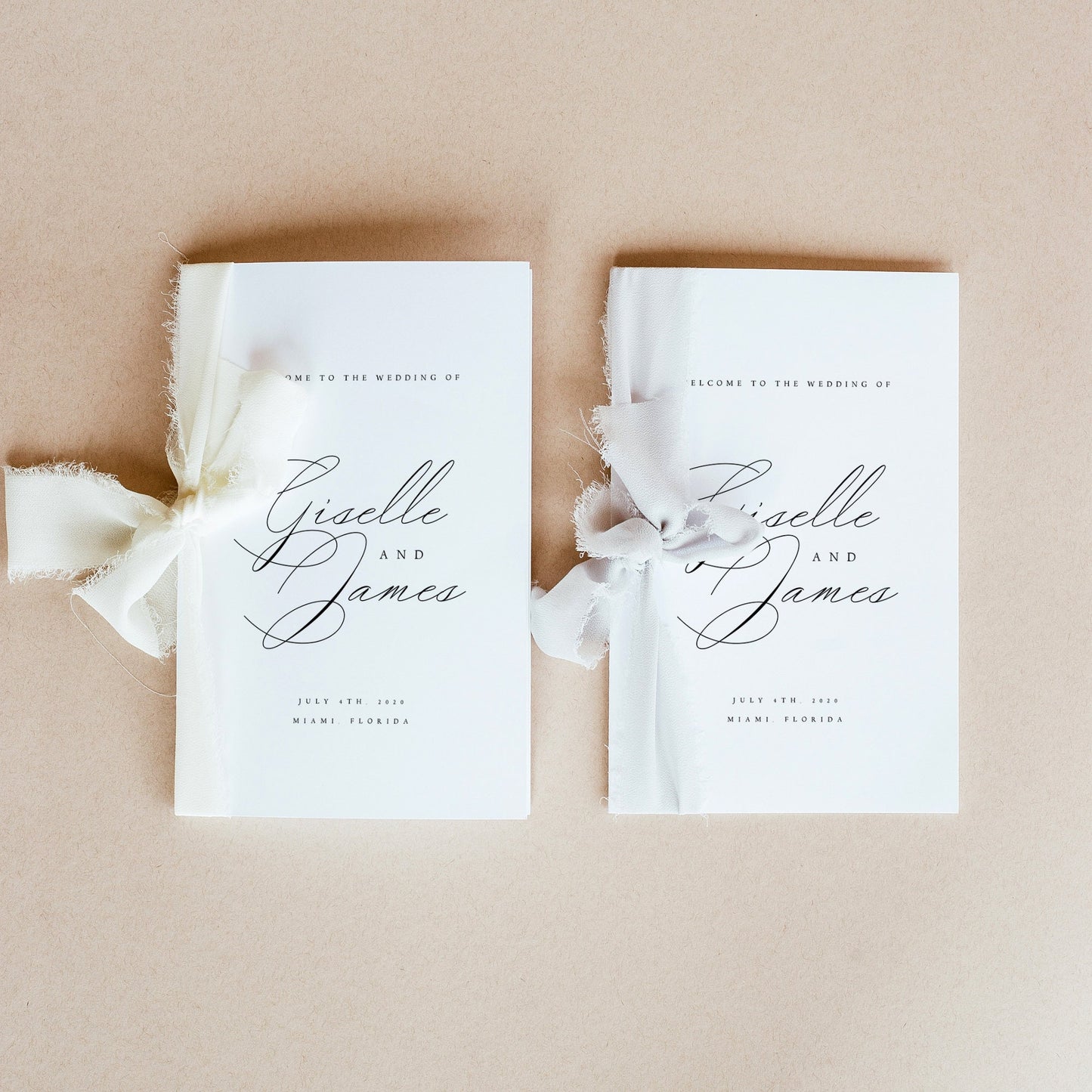 Giselle Elegant Wedding Program Template