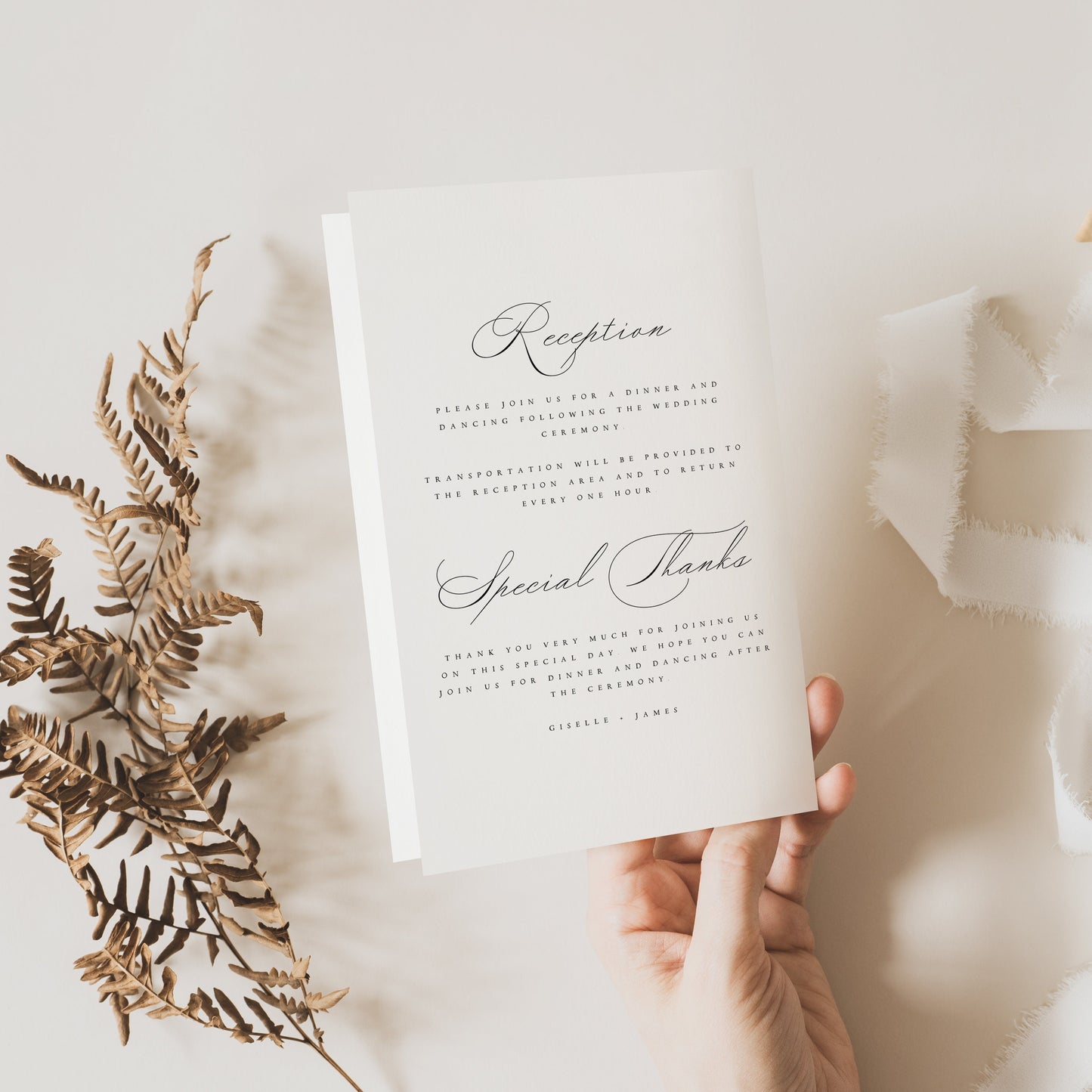 Giselle Elegant Wedding Program Template