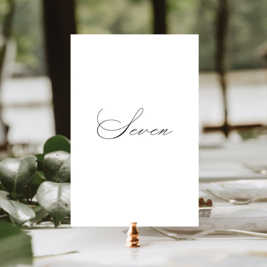 Giselle Elegant Wedding Table Number Template