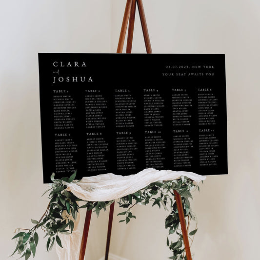 Clara Modern Wedding Seating Chart Template