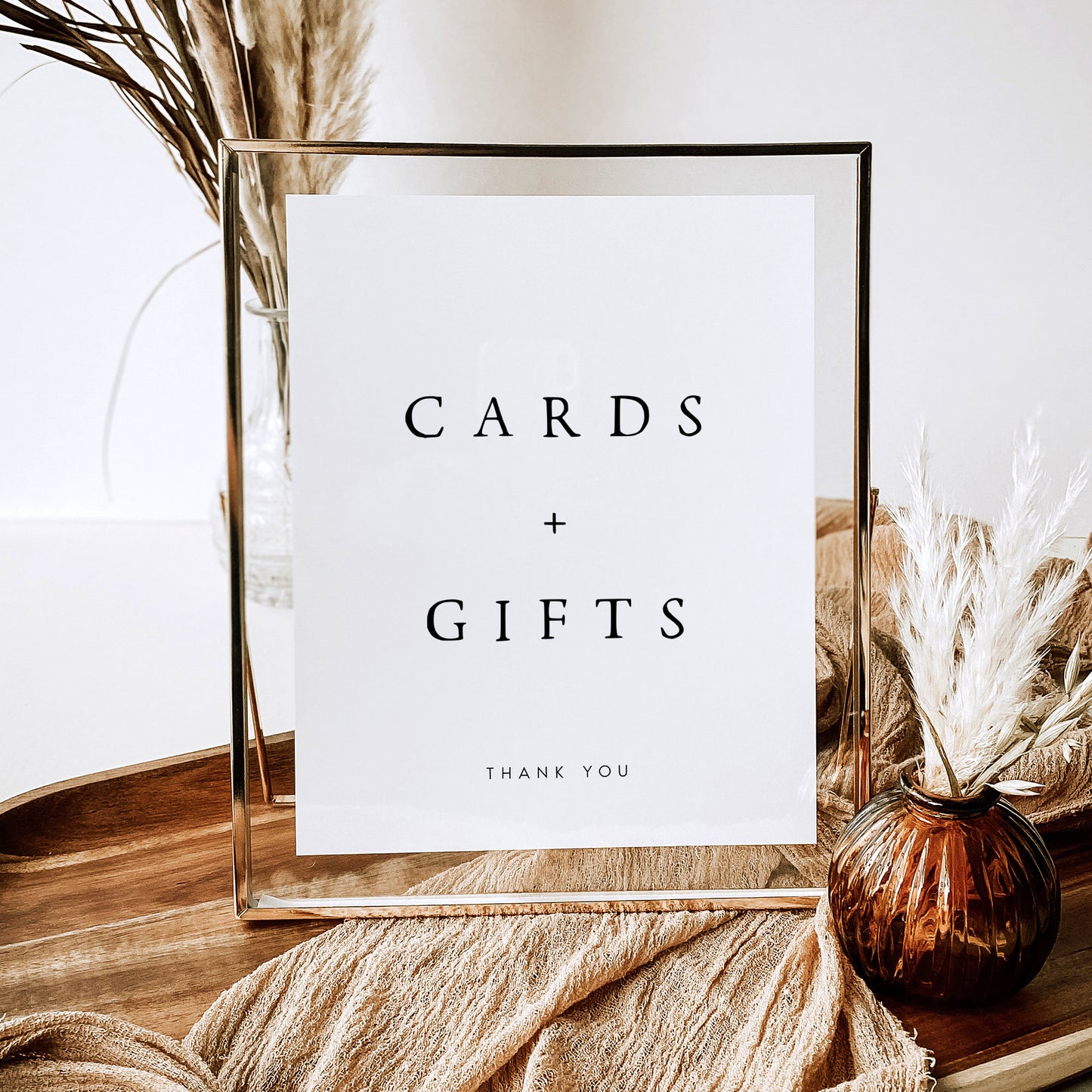 Elizabeth Modern Cards and Gifts Wedding Sign Template