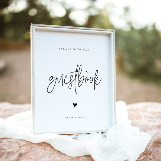 Angie Modern Wedding Guestbook Sign