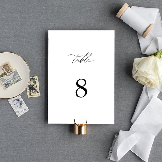 Heather Table Number Template