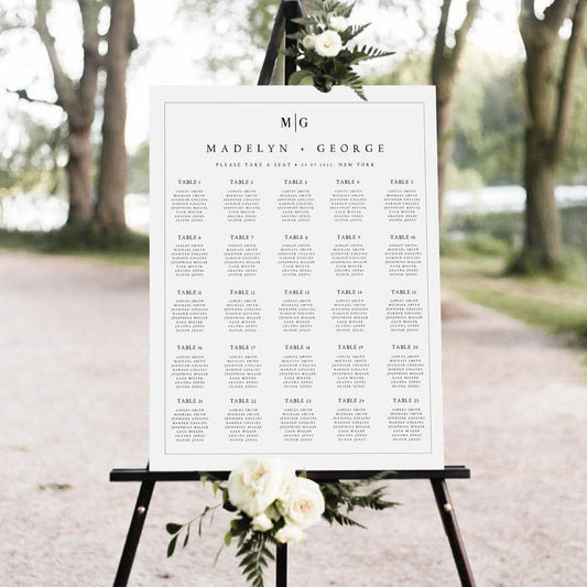 Madelyn Modern Seating Chart Template