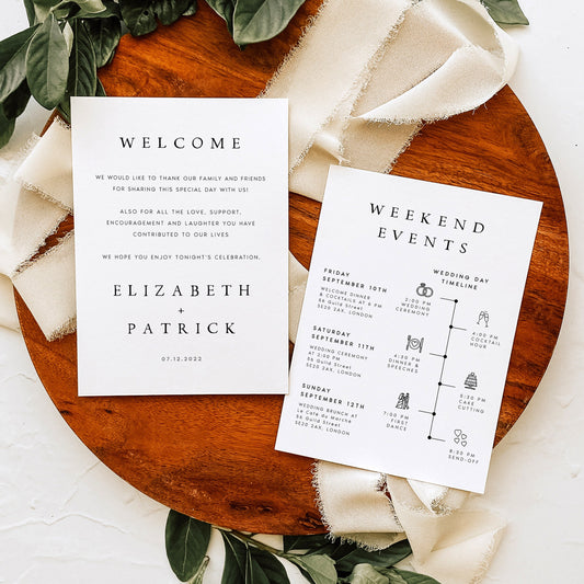 Elizabeth Minimalist Welcome Letter