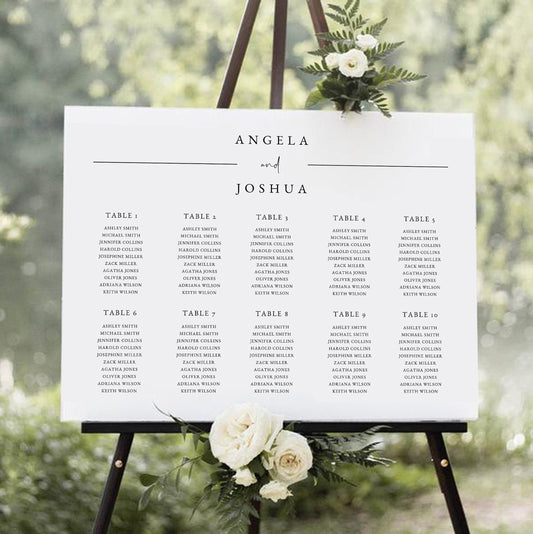 Angela Modern Wedding Seating Chart