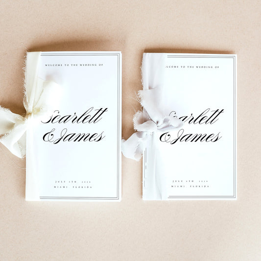 Scarlett Wedding Program Booklet Template