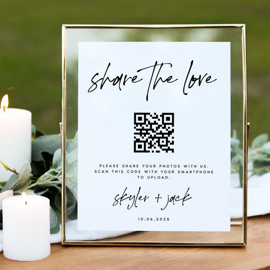 Skyler Share the Love QR Code Sign Template