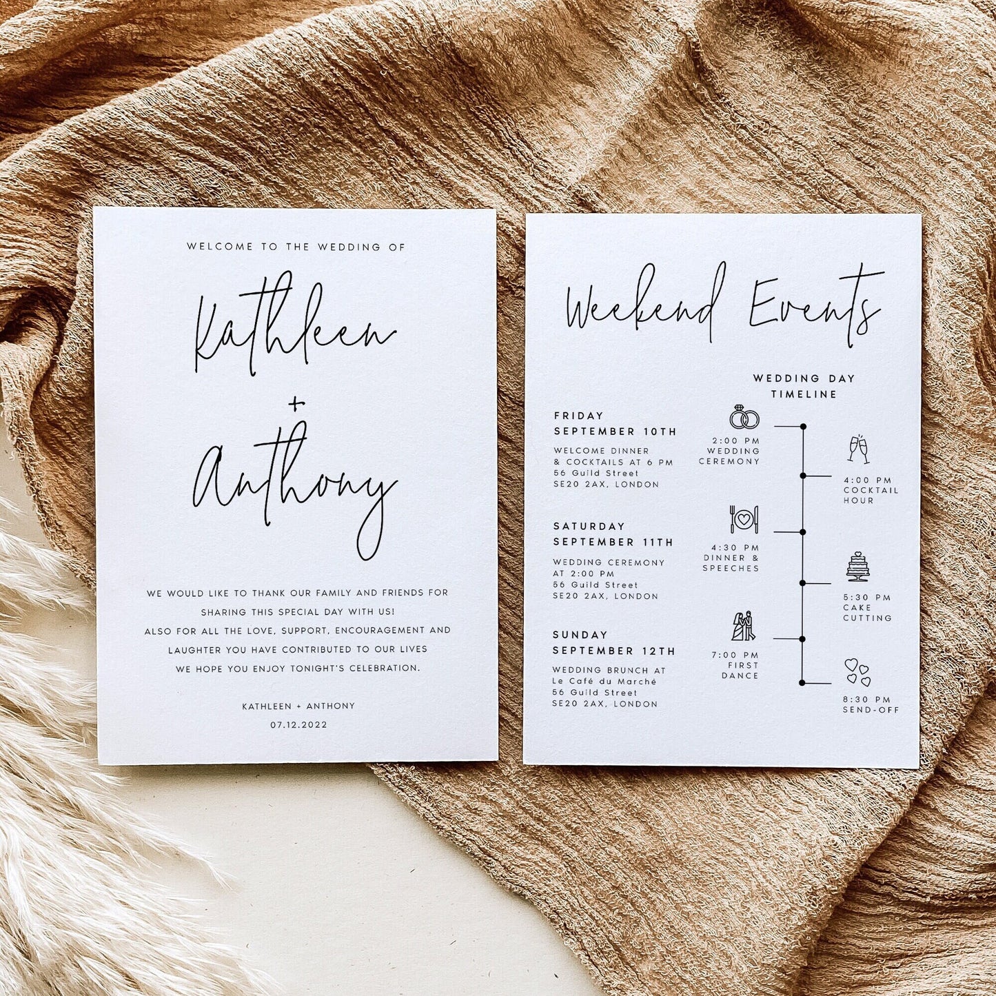 Kathleen Minimalist Welcome Letter & Timeline Template