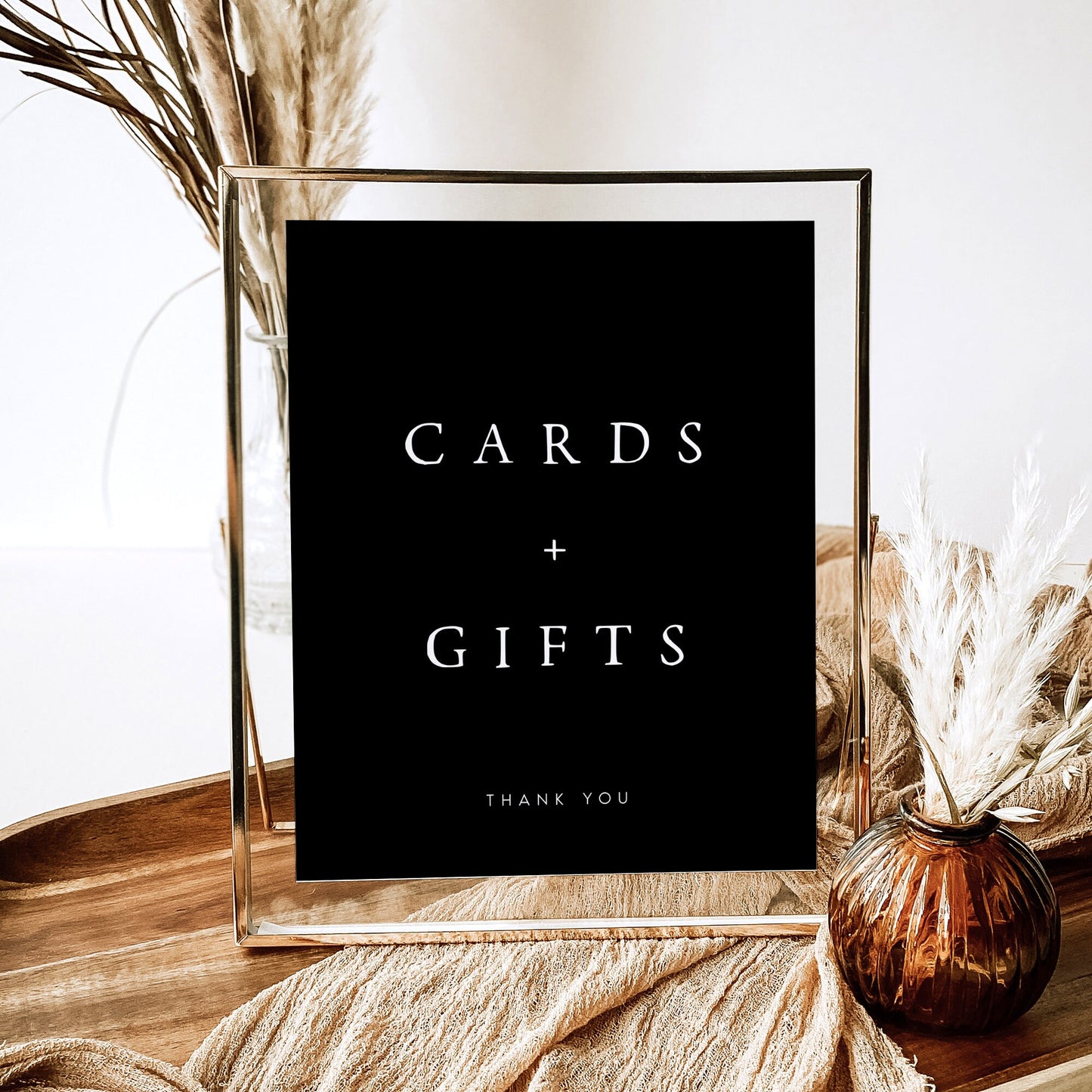 Charlotte Black Cards and Gifts Sign