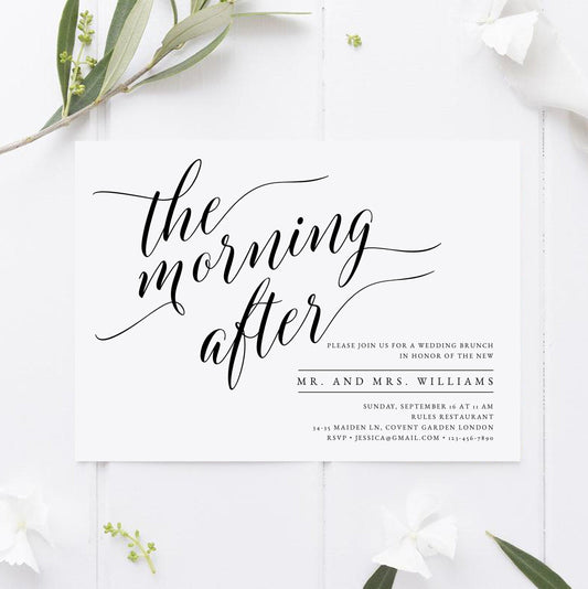 The Morning After Invitation Template