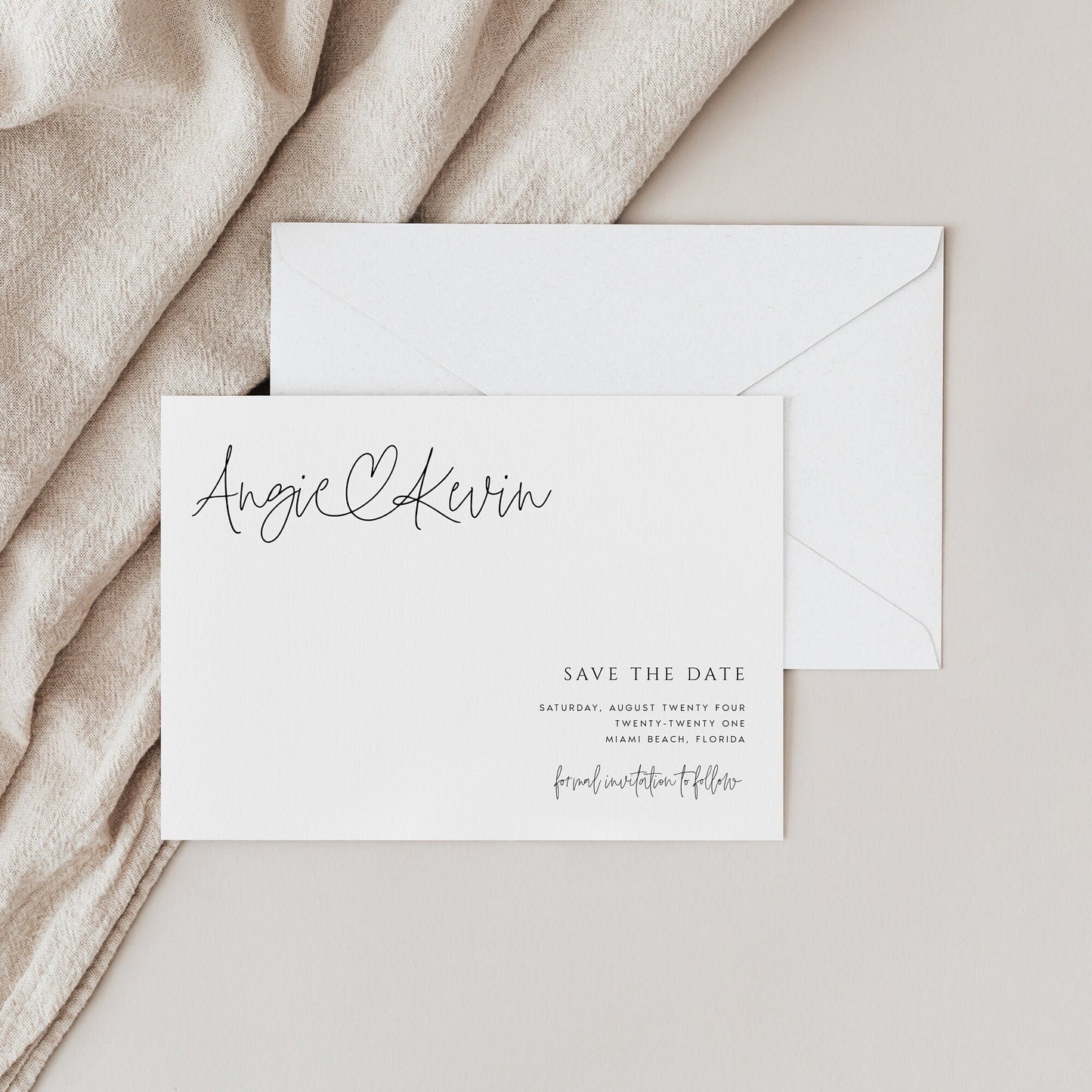 Angie Minimalist Save the Date Template