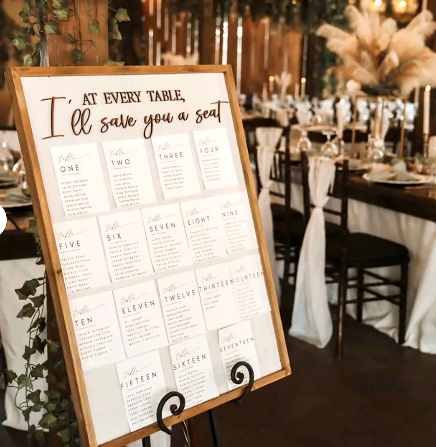 Kate Minimalist Wedding Seating Card Template