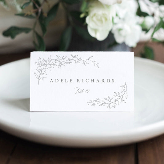 Adele Elegant Wedding Place Card Template