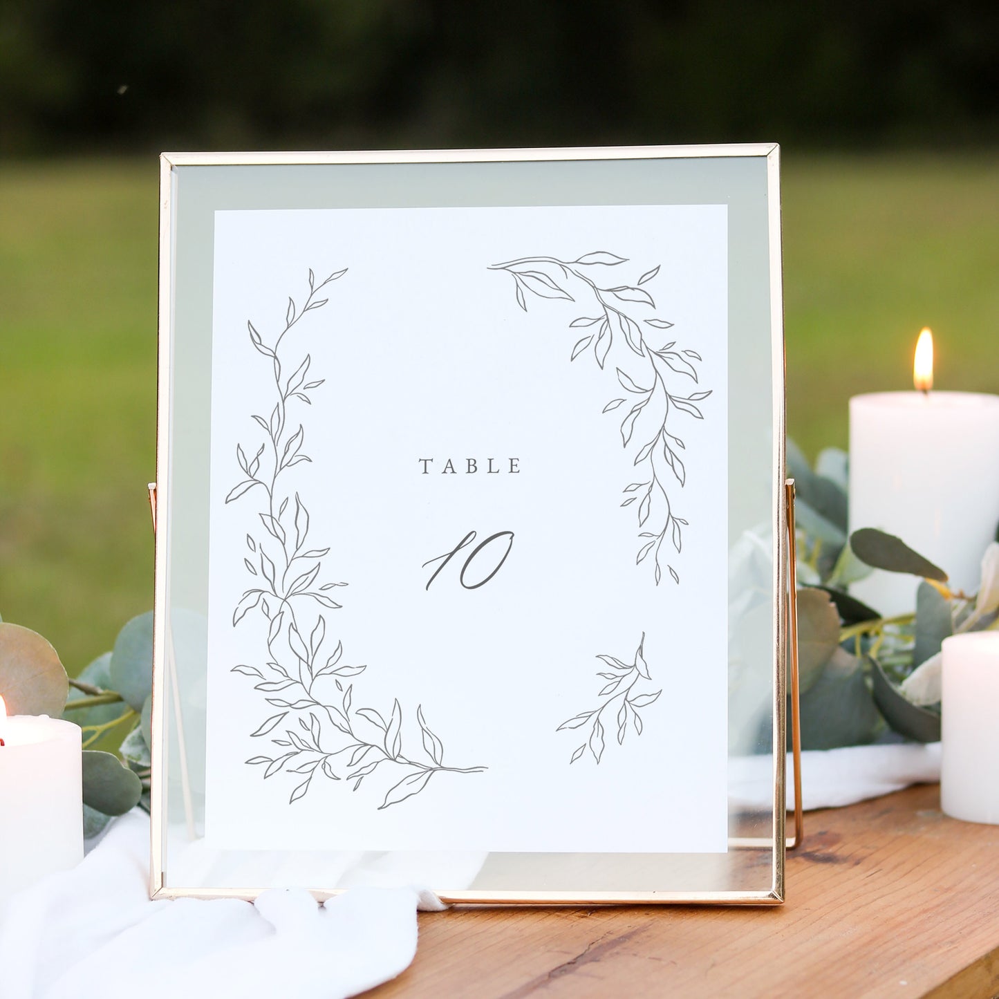 Adele Botanical Table Number Template