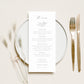 Adele Botanical Wedding Menu Template