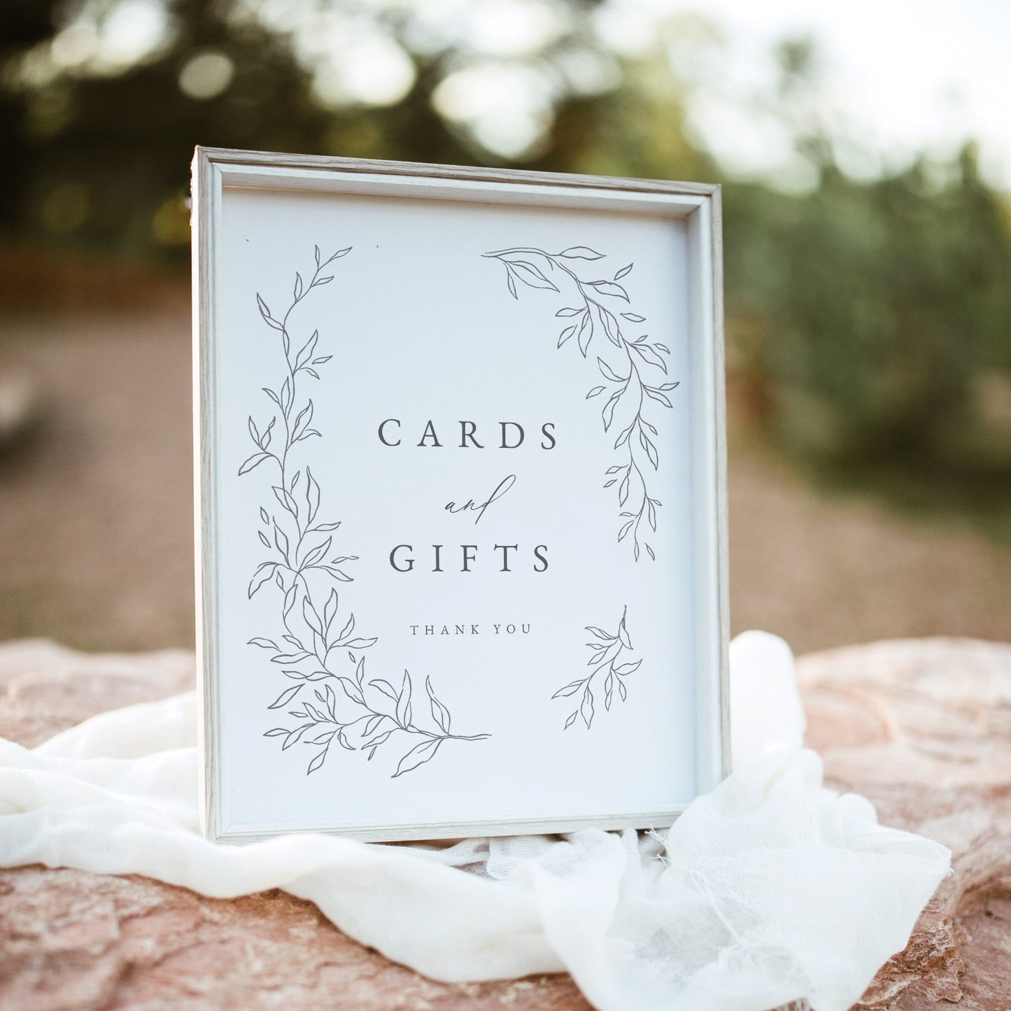 Adele Elegant Cards and Gifts Sign Template