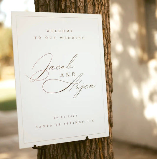 Cecilia Elegant Wedding Welcome Sign Template