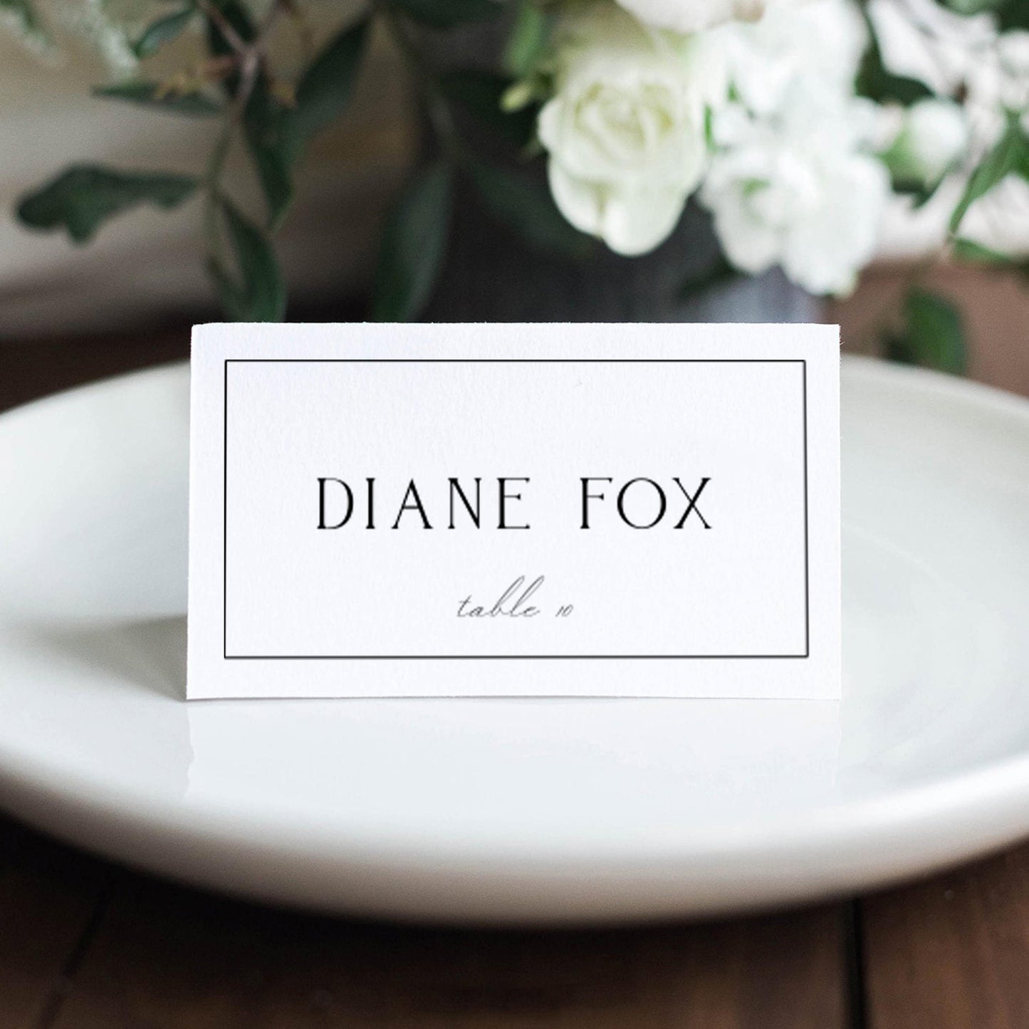 Diane Wedding Place Card Template