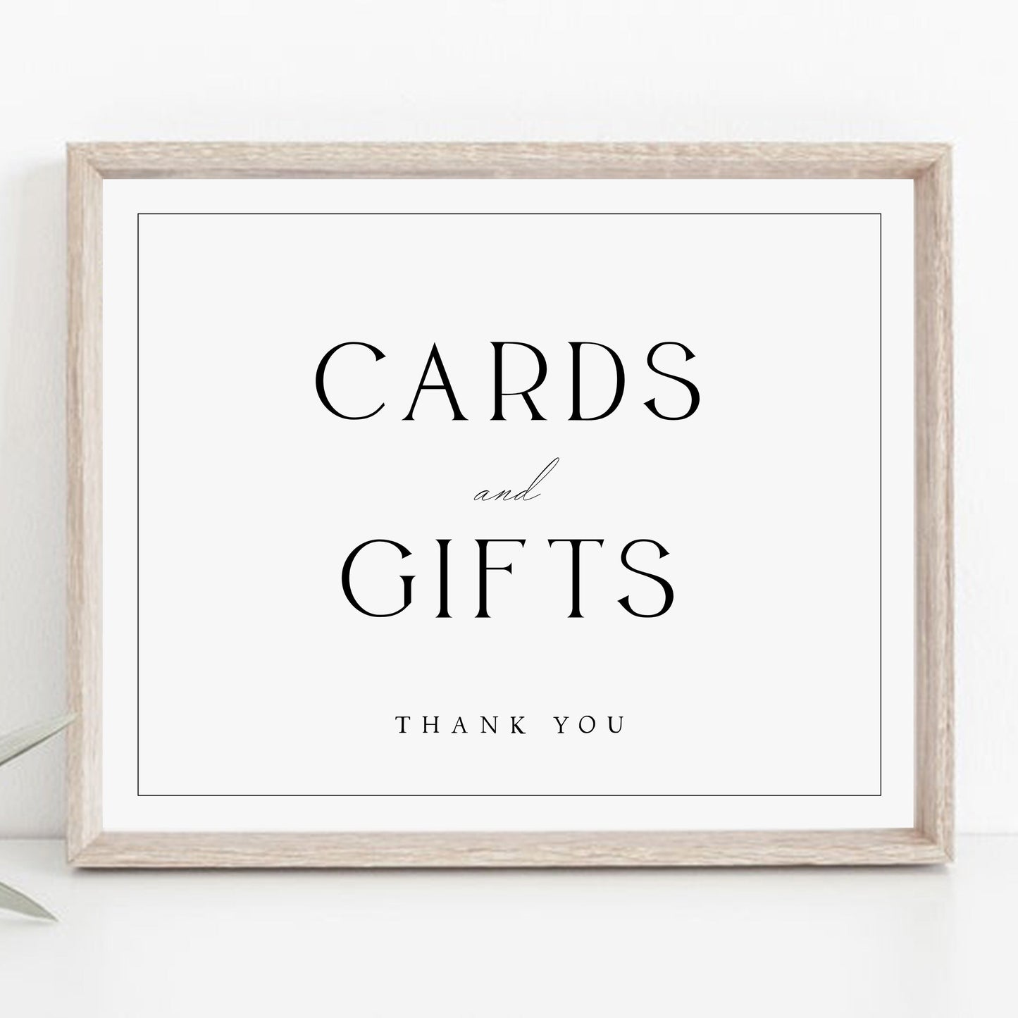 Diane Elegant Cards and Gifts Sign Template