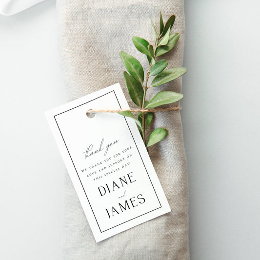 Diane Elegant Favor Tag Template