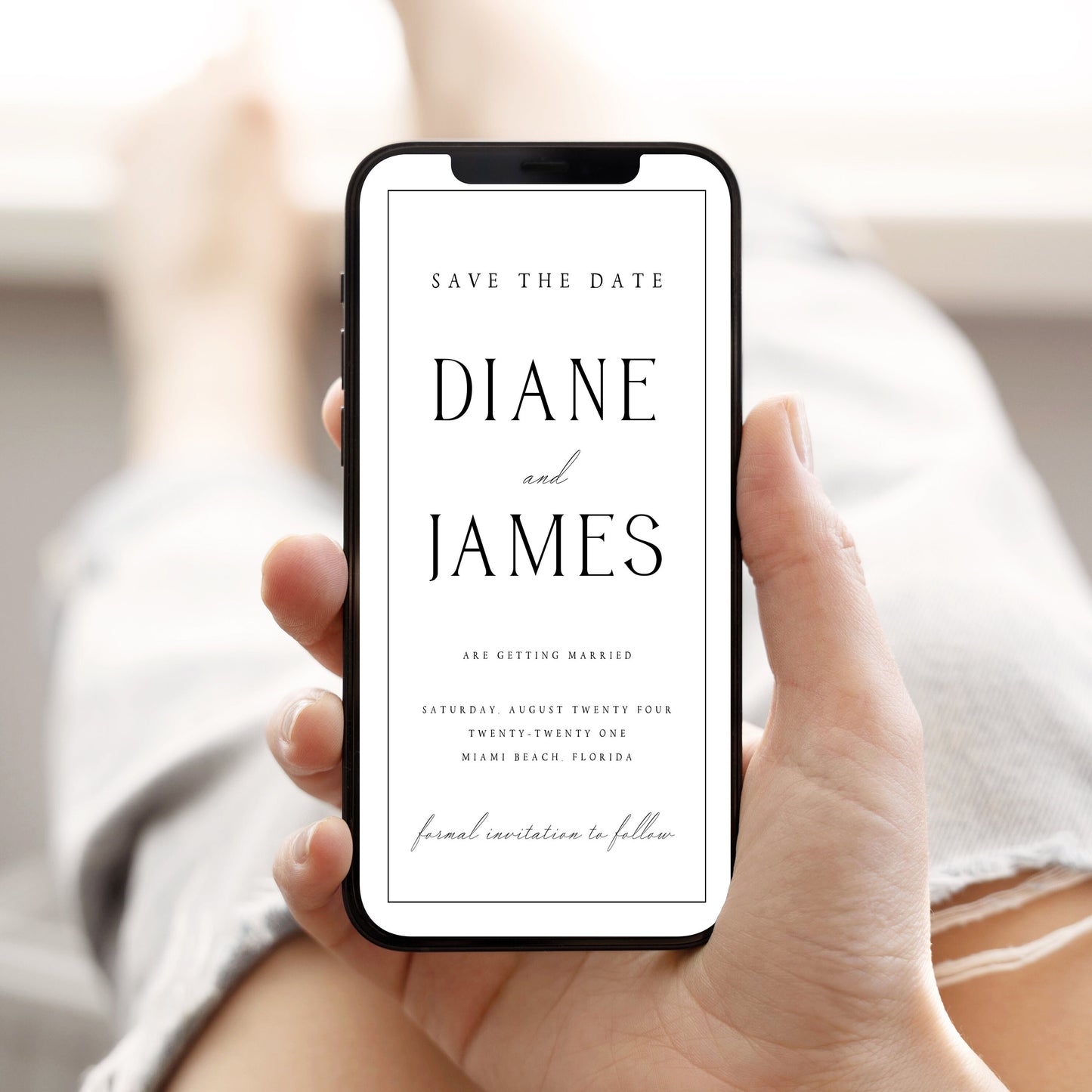 Diane Classic Save the Date E-invite Template