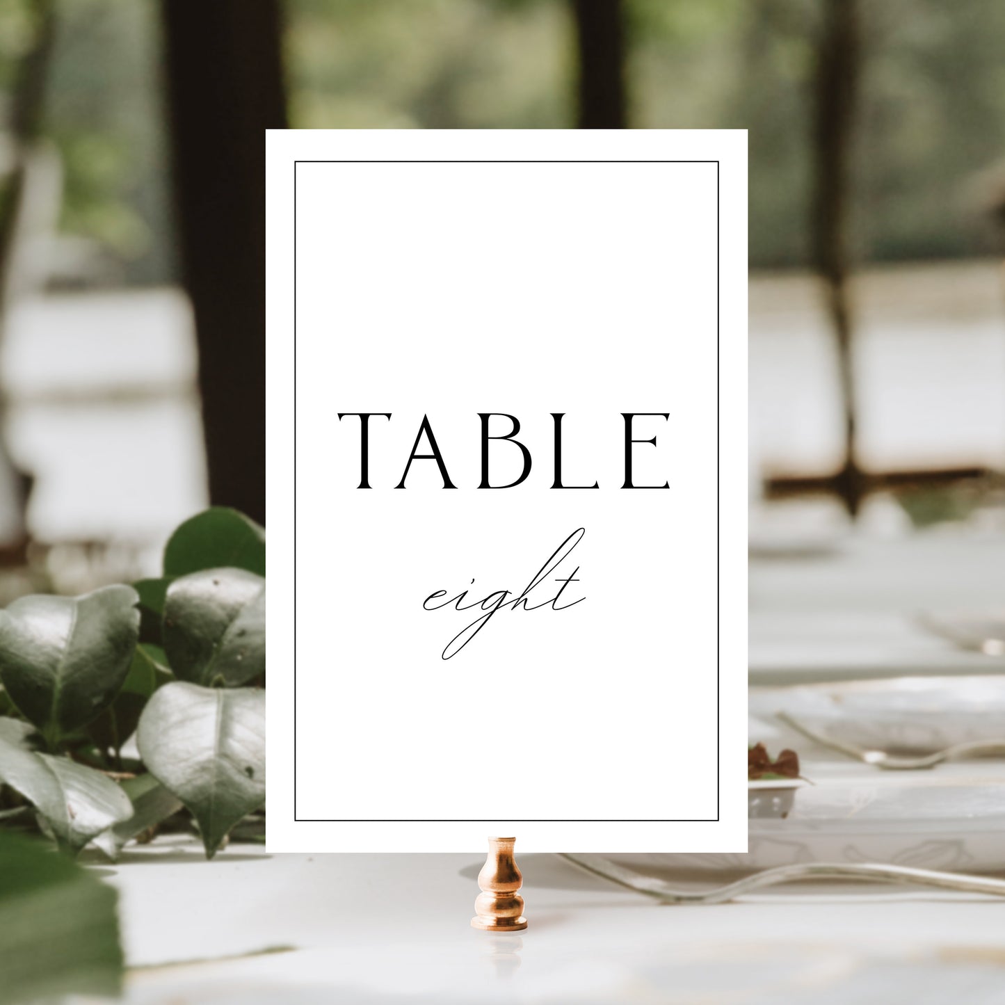 Diane Elegant Wedding Table Number Template