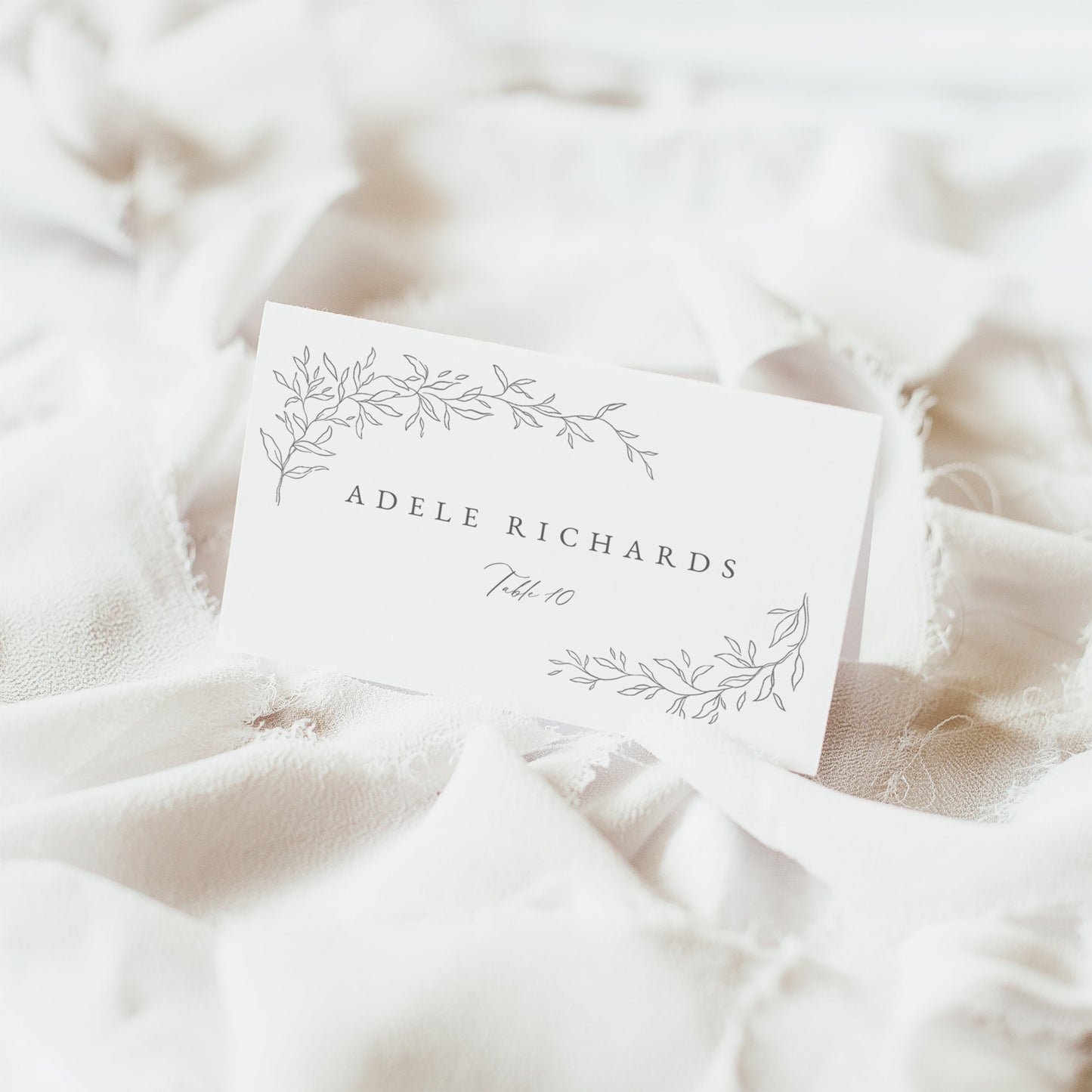 Adele Elegant Wedding Place Card Template