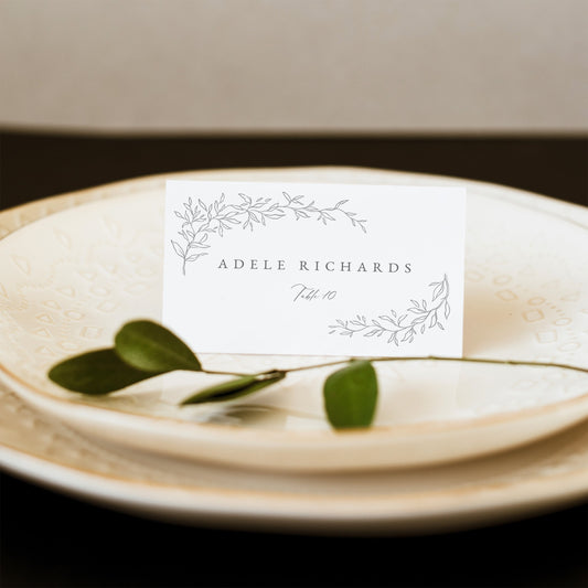 Adele Wedding Place Card Template